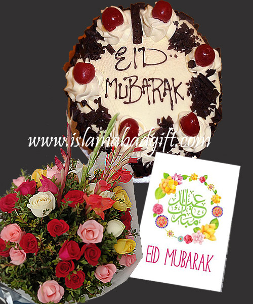 Cake with flowers On Eid