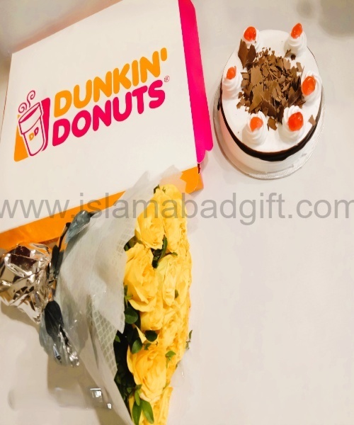 Dunkin Donuts with cake