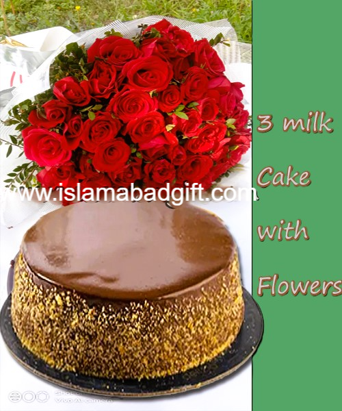 3 Milk Cake with flowers