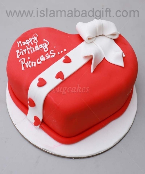 Red Heart Love Cake